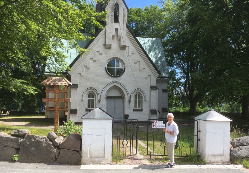 Äterbesök vid vår bröllopskyrka, Ceciliakyrkan, Jönköping, efter 13 år. 15 juni 2020.