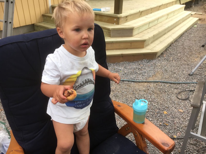 Ida fikar innanför. 23 augusti 2020.